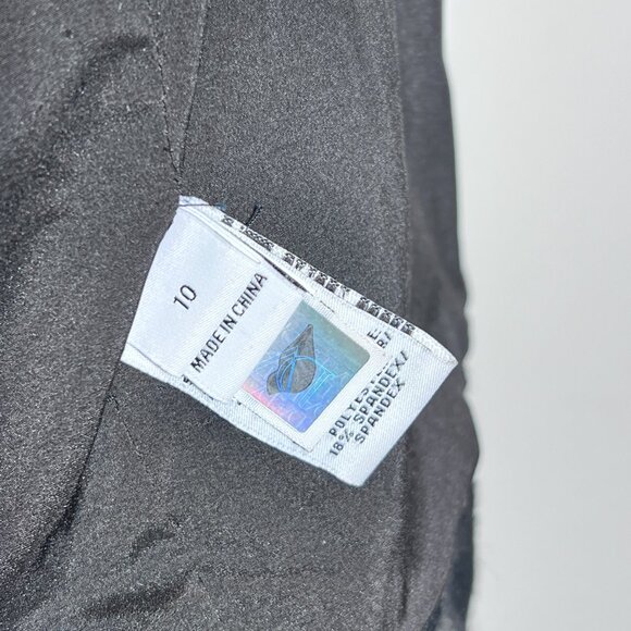 DIANE VON FURSTENBERG "THEODORA" WOOL LEATHER Grey Black MOTO JACKET Sz Med 10 - Picture 11 of 12